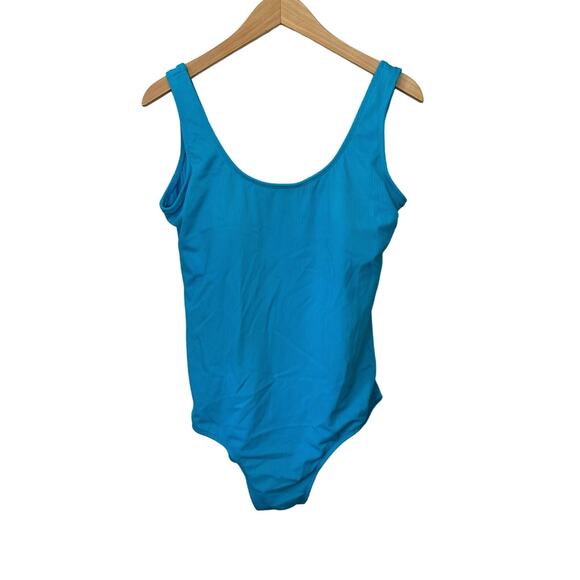 Catalina One Piece Swimsuit Ocean Blue‎ Scoop Back Lightly Padded Womens 1X - Picture 1 of 4